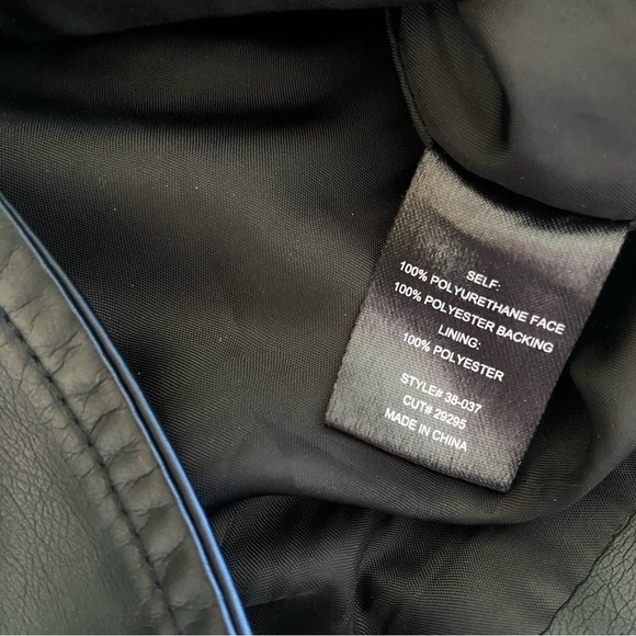 VINTAGE: BAUHAUS x NASTY GAL Cropped Faux Leather Moto Jacket (Limited Edition) - Picture 11 of 12